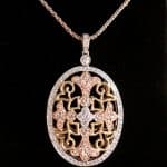 rose gold and diamonds pendant