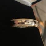 mens wedding band white and yellow gold