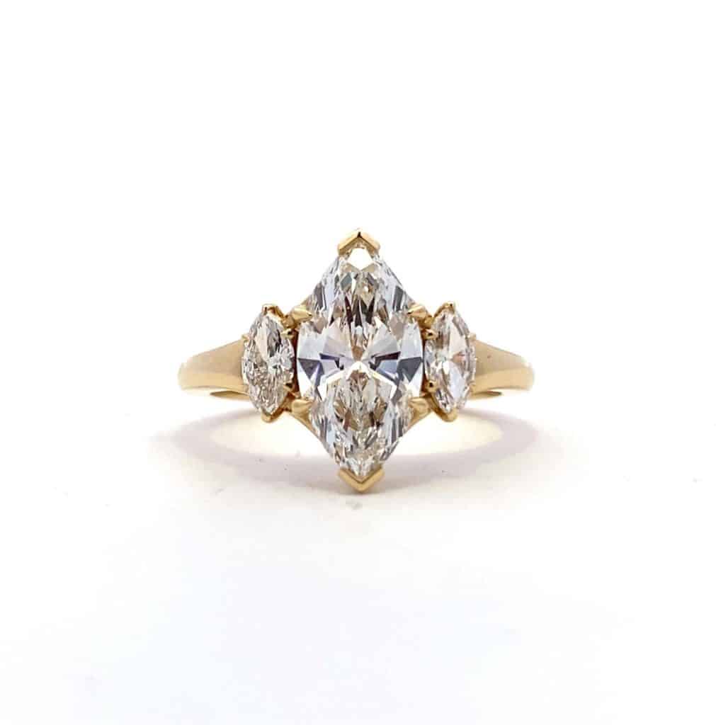 Lab-Grown Marquise Diamond Ring
